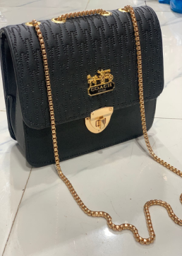Coach-Inspired Quilted Shoulder Bag