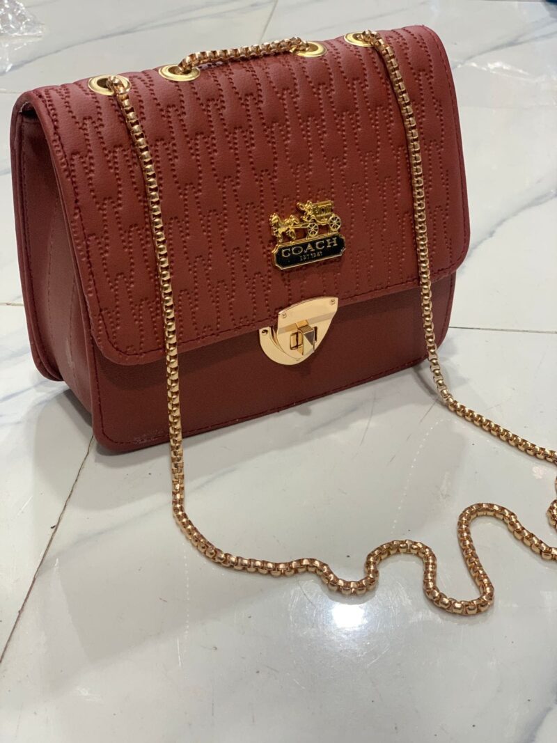 Coach-Inspired Quilted Shoulder Bag - Image 5