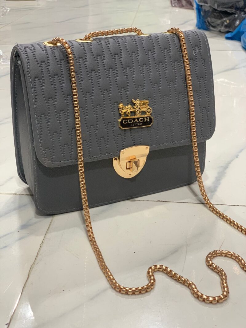 Coach-Inspired Quilted Shoulder Bag - Image 2