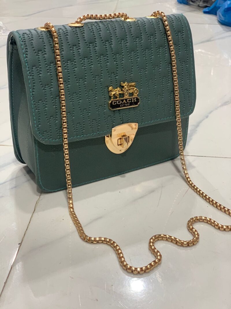 Coach-Inspired Quilted Shoulder Bag - Image 7
