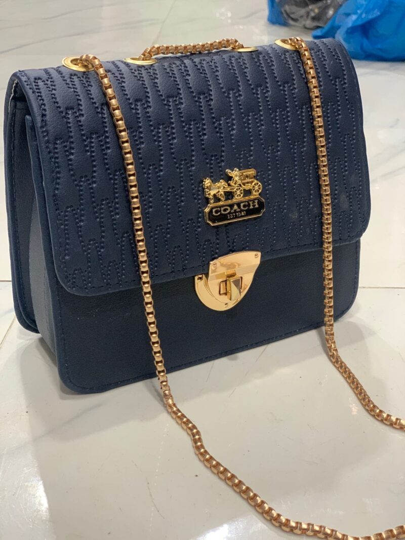 Coach-Inspired Quilted Shoulder Bag - Image 8