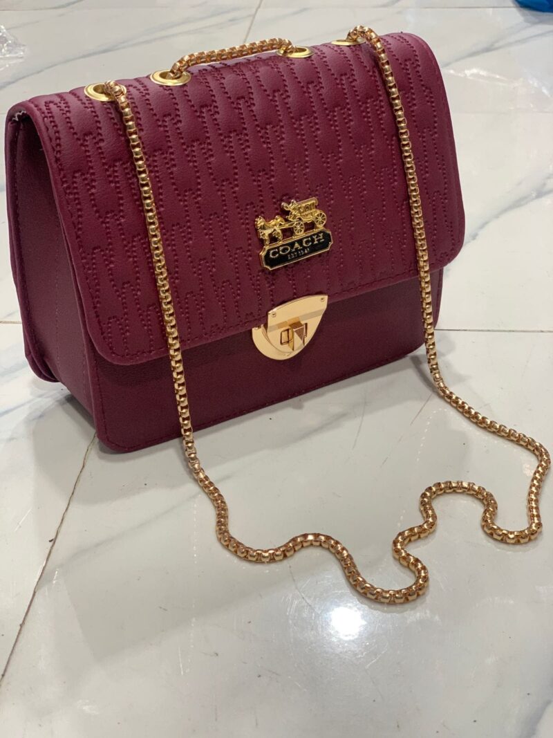 Coach-Inspired Quilted Shoulder Bag - Image 6